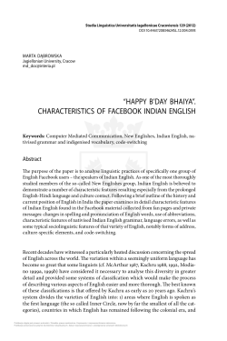 characteristics of facebook indian english