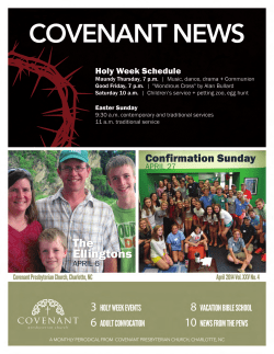 April - Covenant Presbyterian Church