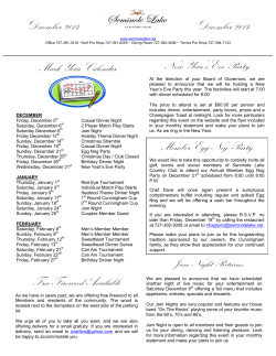 December 2014 December 2014 Mark Your Calendar New Year`s