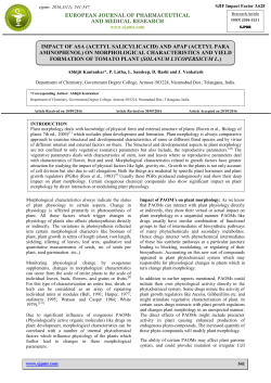 Full Text Article - European Journal of Pharmaceutical and Medical