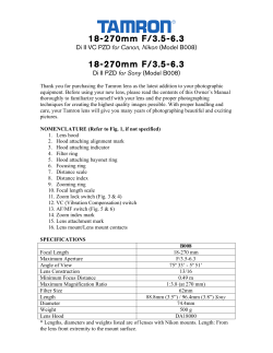 18-270mm F/3.5-6.3 18-270mm F/3.5-6.3
