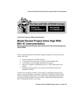 Model Rocket Project Aims High with BS1-IC Instrumentation