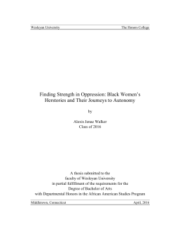 Finding Strength in Oppression: Black Women&acirc;&bull;Žs