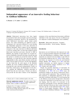 Independent appearance of an innovative feeding