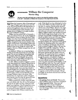 . William the Conqueror