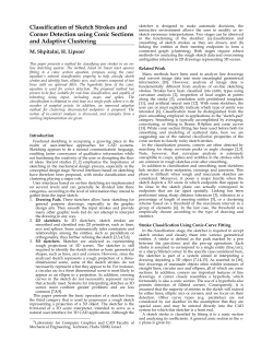 Classification of Sketch Strokes and Corner Detection using Conic