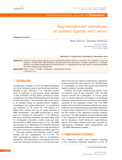 Supramolecular complexes of podand ligands with xenon