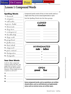 Lesson 1: Compound Words