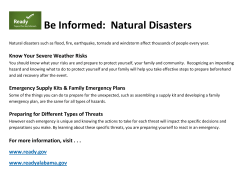 Be Informed: Natural Disasters