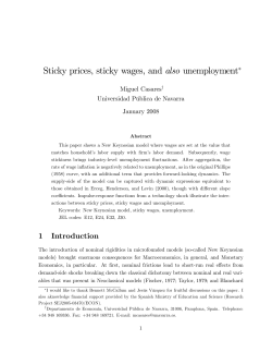 Sticky prices, sticky wages, and also unemployment