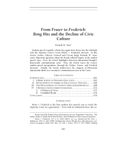 From Fraser to Frederick: Bong Hits and the Decline of Civic Culture
