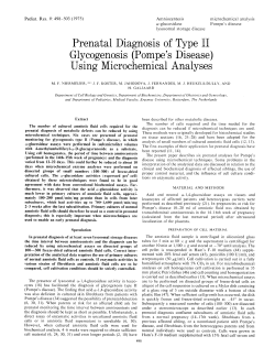 Prenatal Diagnosis of Type II Glycogenosis (Pornpe`s Disease