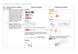 Eckington C of E First School &ndash; Calculation Policy