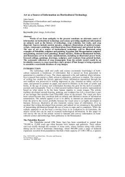 Art as a Source of Information on Horticultural Technology