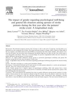 The impact of gender regarding psychological well
