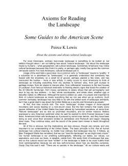 Axioms for Reading the Landscape