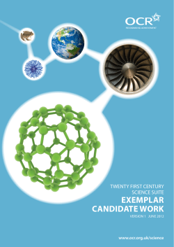 Exemplar candidate work
