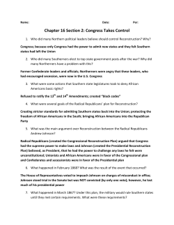 Chapter 16 Section 2: Congress Takes Control