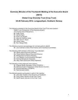 Summary Minutes of the Fourteenth Meeting of the