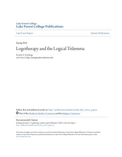 Logotherapy and the Logical Trilemma