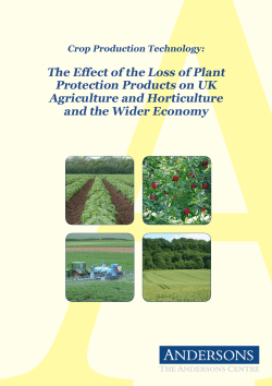 The Effect of the Loss of Plant Protection Products on