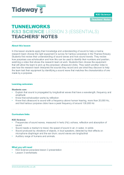 teachers` notes - Thames Tideway Tunnel