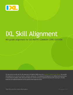 IXL Skill Alignment | Go Math! | Grade 4