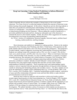 Keep`em Guessing: Using Student Predictions to Inform Historical