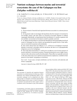 Nutrient exchanges between marine and terrestrial ecosystems: the