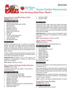 Rouses Dietitian Recommends