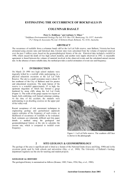 Estimating the Occurrence of Rockfalls in Columnar Basalt