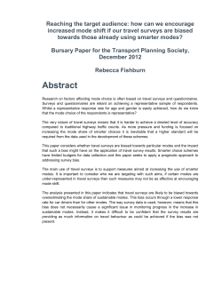how can we encourage increased mode shift if our travel surveys