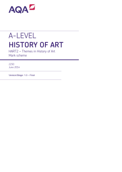 A-level History of Art Mark scheme Unit 02 - Themes in History