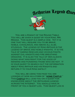 King Arthur Webquest