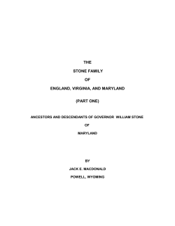 the stone family of england, virginia, and maryland