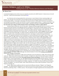 1 Science, Religion, and AD White