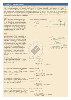 Example 2-1 Average Velocity