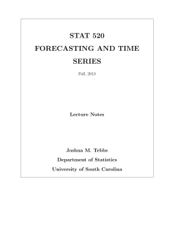 stat 520 forecasting and time series