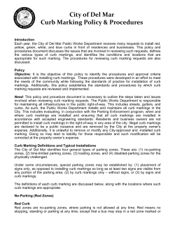 Curb Marking Procedures and Application