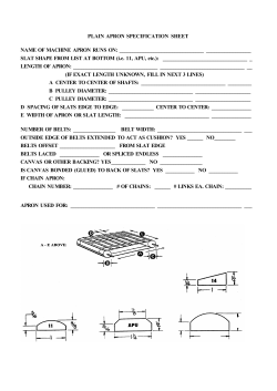 Plain Apron Selection Sheet - Bowman Hollis Manufacturing