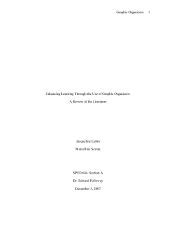 Enhancing Learning through the Use of Graphic Organizers: A