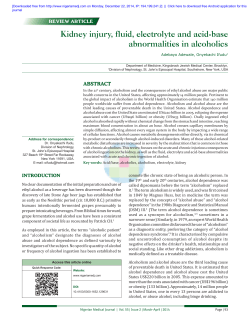 Kidney injury, fluid, electrolyte and acid