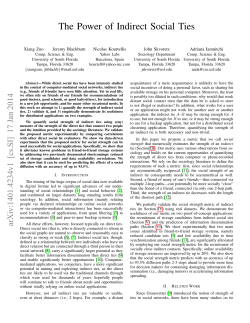The Power of Indirect Social Ties
