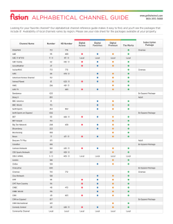 alphabetical channel guide
