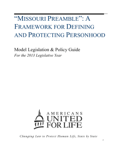 Missouri Preamble - Americans United for Life