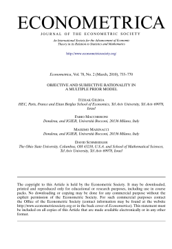 Objective and Subjective Rationality in a Multiple Prior Model