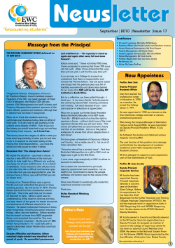 Issue 17 - Ekurhuleni West College