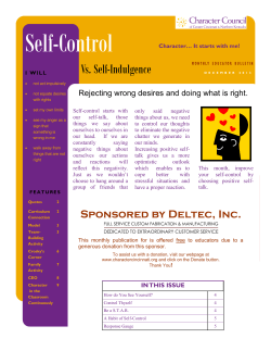Self-Control - Character Council of Cincinnati