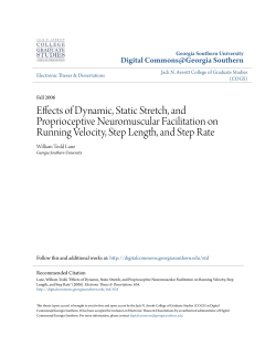 Effects of Dynamic, Static Stretch, and Proprioceptive