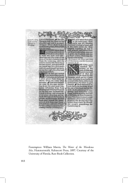 112 Frontispiece. William Morris, The Water of the Wondrous